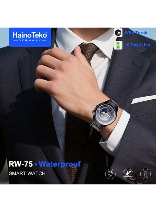 HainoTeko Germany HainoTeko RW-75 Waterproof Smartwatch – Curved AMOLED Display - Image 5